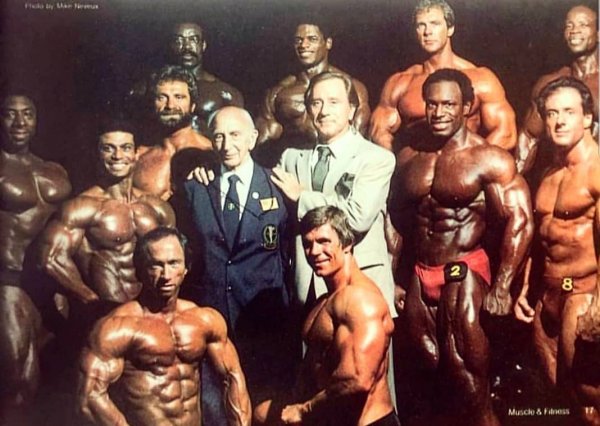 Альберт Беклес (Albert Beckles), Юсуп Вилькош (Jusup Wilkosz), Джеймс Губэр (James Gaubert), Грег ДеФерро (Greg DeFerro), Дэйв Джонс (Dave Johns), Мохаммед Маккави (Mohamed Makkawy), Тони Пирсон (Tony Pearson), Дейл Раплингер (Dale Ruplinger), Скотт Уилсон (Scott Wilson), Джонни Фуллер (Johnny Fuller), Ли Хейни (Lee Haney), Гран При Великобритания 1983 года