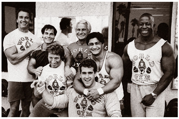 Джо Голд (Joe Gold), Арнольд Шварценеггер (Arnold Schwarzenegger), Франко Коломбо (Franco Columbu), Денни Падилла (Danny Padilla), Джим Моррис (Jim Morris), Эдди Джулиани (Eddie Giuliani), Боб Перис (Bob Paris). Арнольд Шварценеггер, Франко Коломбо, Джо Голд, Денни Падилла, Джим Моррис, Эдди Джулиани, Боб Перис