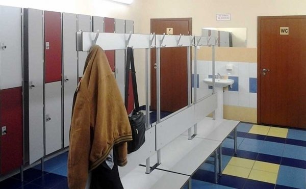 Боксерский клуб ElitBoxing в БЦ «Монарх». Раздевалка